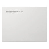 Unieke, moderne platina grijs stijlvolle minimalis notitieblok (Voorkant)