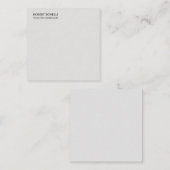 Unieke, moderne platina grijs stijlvolle minimalis notitiekaartje (Voorkant / Achterkant)