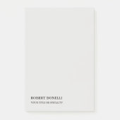 Unieke, moderne platina grijs stijlvolle minimalis post-it® notes (Voorkant)