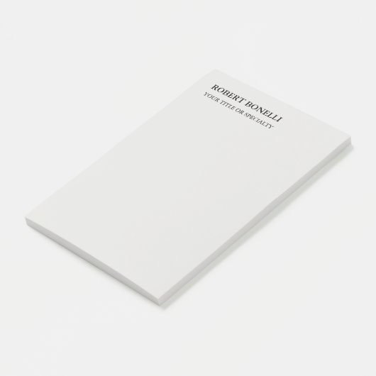 Unieke, moderne platina grijs stijlvolle minimalis post-it® notes (Schuin)