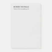 Unieke, moderne platina grijs stijlvolle minimalis post-it® notes (Voorkant)