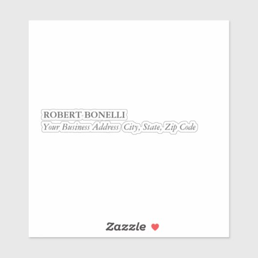 Unieke, moderne platina grijs stijlvolle minimalis sticker (Vel)