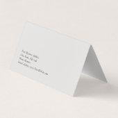 Unieke, moderne platina grijs stijlvolle minimalis visitekaartje (Achterkant)