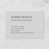 Unieke, moderne platina grijs stijlvolle minimalis visitekaartje (Voorkant)