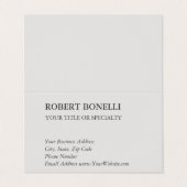 Unieke, moderne platina grijs stijlvolle minimalis visitekaartje (Buitenkant ongevouwen)