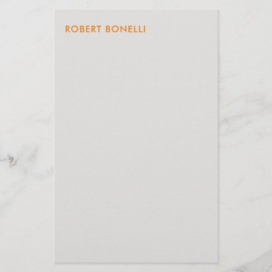 Unieke moderne platina grijze minimalistische briefpapier (Voorkant)