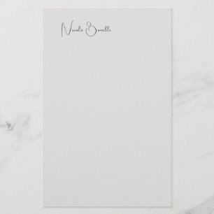 Unieke Moderne Platina Grijze Minimalistische Cali Briefpapier