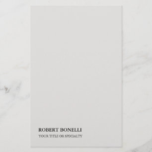 Unieke moderne platina grijze stijlvolle minimalis briefpapier