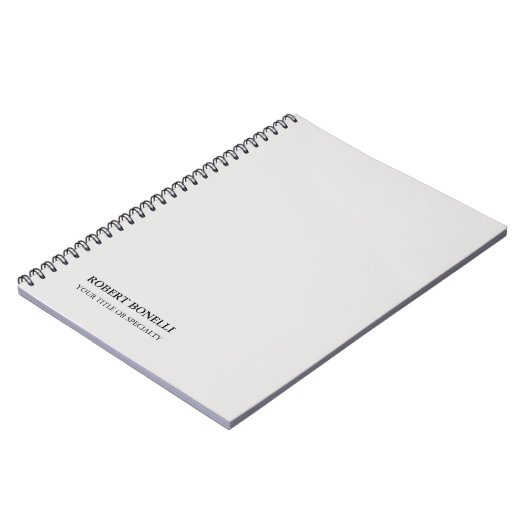 Unieke moderne platina grijze stijlvolle minimalis notitieboek (Linkerzijde)