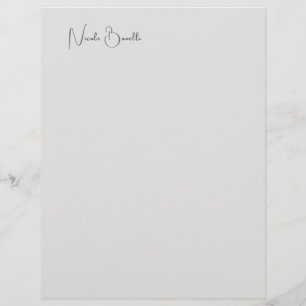 Unieke moderne platinum grey minimalistische kalig briefhoofd