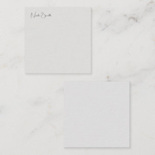 Unieke moderne platinum grey minimalistische kalig notitiekaartje