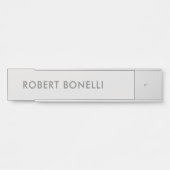 Unieke moderne platinumgrijze minimalist deurbordje (Voorkant)