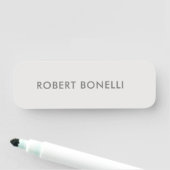 Unieke moderne platinumgrijze minimalist naamplaatje (In situ)