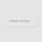 Unieke moderne platinumgrijze minimalist naamplaatje (Voorkant)