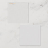 Unieke moderne platinumgrijze minimalist notitiekaartje (Voorkant / Achterkant)