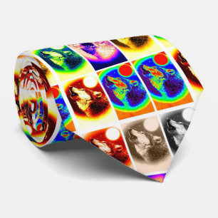 Unieke moderne Pop kunststijl wolf Stropdas