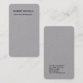 Unieke, moderne Premium Gray Minimalist Visitekaartje (Voorkant / Achterkant)