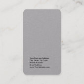 Unieke, moderne Premium Gray Minimalist Visitekaartje (Achterkant)
