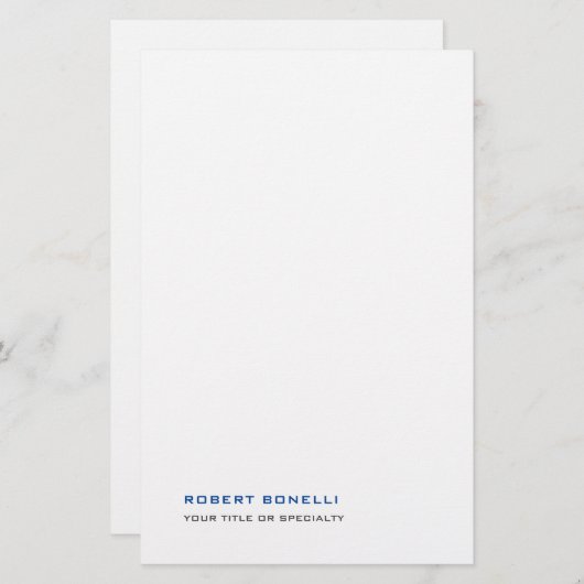 Unieke moderne premium parel minimalist briefpapier (Voorkant / Achterkant)