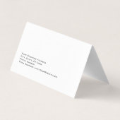 Unieke moderne premium parel minimalist visitekaartje (Achterkant)