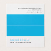 Unieke moderne premium parel minimalistisch blauw  visitekaartje (Buitenkant ongevouwen)