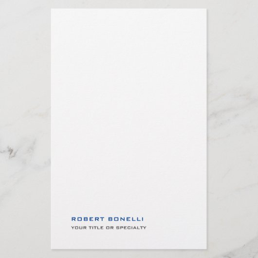 Unieke moderne premium parel minimalistisch briefpapier (Voorkant)