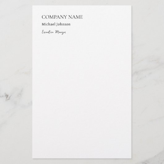 Unieke moderne professionele minimalistische chic briefpapier (Voorkant)