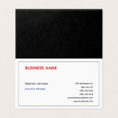 Unieke moderne professionele minimalistische chic visitekaartje (Buitenkant ongevouwen)