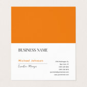 Unieke moderne professionele minimalistische chic visitekaartje (Buitenkant ongevouwen)