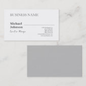 Unieke moderne professionele minimalistische chic visitekaartje (Voorkant / Achterkant)