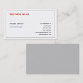 Unieke moderne professionele minimalistische chic visitekaartje (Voorkant / Achterkant)
