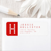 Unieke Moderne | Rood en wit retouradres Etiket (Insitu)