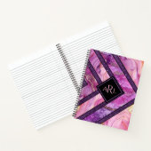Unieke moderne roze Paarse geometrische gepersonal Notitieboek (Binnen)
