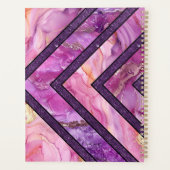 Unieke moderne roze Paarse geometrische gepersonal Planner (Achterkant)