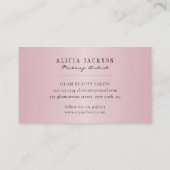 Unieke moderne rozen gouden monogrammed beauty visitekaartje (Achterkant)