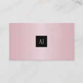 Unieke moderne rozen gouden monogrammed beauty visitekaartje (Voorkant)