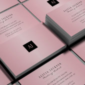 Unieke moderne rozen gouden monogrammed beauty visitekaartje