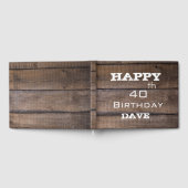 Unieke moderne rustieke 40e verjaardag gepersonali gastenboek (Volledig)