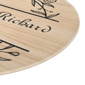 Unieke Moderne Rustieke Paar Bruiloft Datum Pizza Snijplank (Hoek)