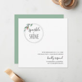 Unieke moderne Scandinavische kerstuitnodiging Notitiekaartje (Voorkant / Achterkant in situ)