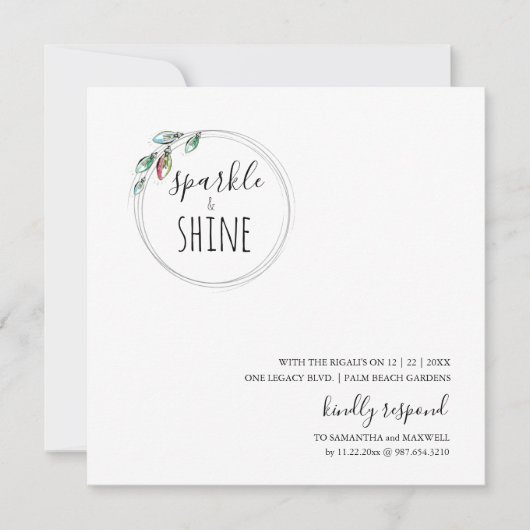 Unieke moderne Scandinavische kerstuitnodiging Notitiekaartje (Voorkant)