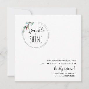 Unieke moderne Scandinavische kerstuitnodiging Notitiekaartje