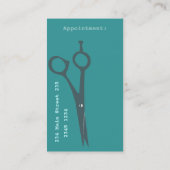 Unieke moderne schaar afsprakenkaartje (Achterkant)