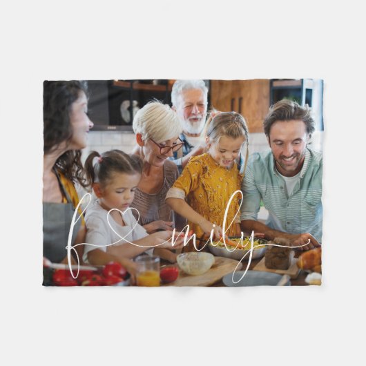 Unieke, moderne serie-foto-hoofdlettertypografie fleece deken (Voorkant (Horizontaal))