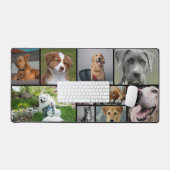 Unieke moderne stijlvolle 10 fotocollage bureaumat (Keyboard & Muis)