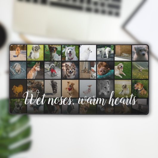 Unieke moderne stijlvolle 32 fotocollage bureaumat