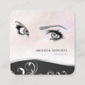 Unieke moderne trendy chique vrouwelijke ogen vierkante visitekaartje (Voorkant)