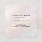 Unieke moderne trendy chique vrouwelijke ogen vierkante visitekaartje (Achterkant)