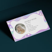 Unieke moderne trendy holografische make-up arties visitekaartje