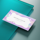 Unieke moderne trendy holografische make-up arties visitekaartje